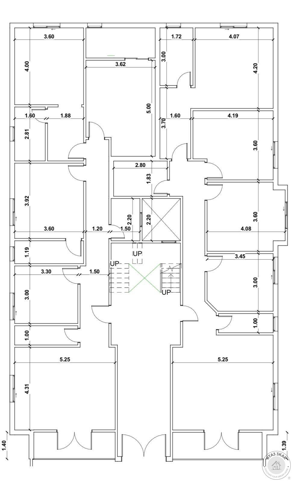 شقة دور اول 210 م  بمنطقة جنوب الاكاديمية فيو وايد جاردن