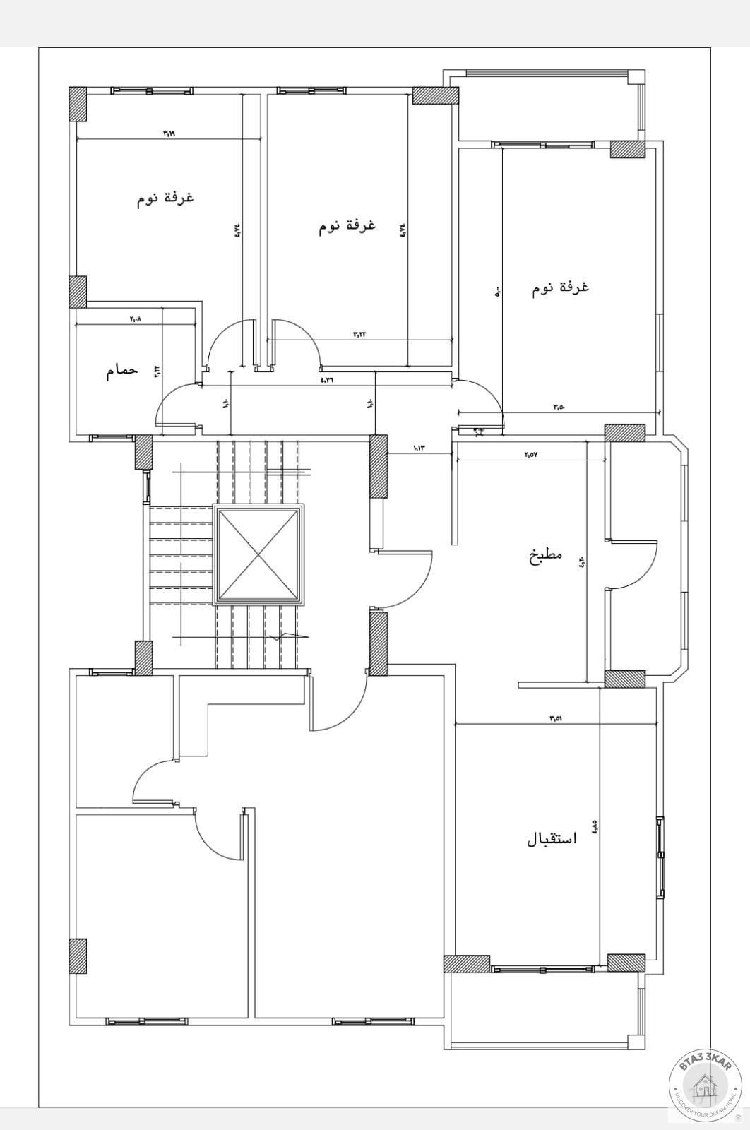 شقة 170 م دور ثاني امامي واجهة بجاردينيا