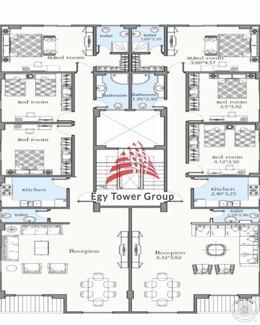 شقة استلام فوري 185م في الأندلس 2 التجمع الخامس - بحري صريح بسعر مميز