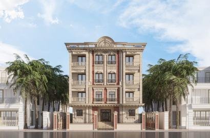 شقة علي حديقة في بيت الوطن بسعر متر 18500 دور متكرر امامي