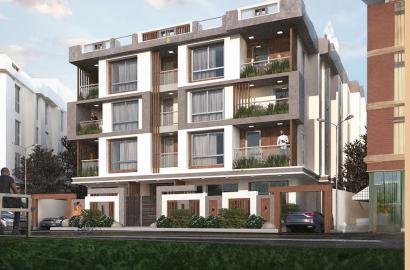 شقة فيو وايد جاردن بالحي الثامن بيت الوطن 215 م دور متكرر